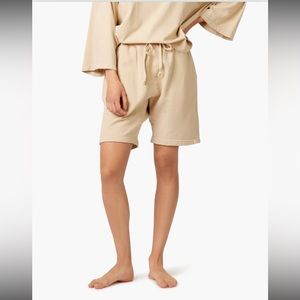 Tkees “The Core Short” Beige Sweat Shorts, Size 0